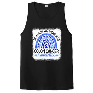 Rainbow In March We Wear Blue Colon Cancer Awareness Meaningful Gift PosiCharge Competitor Tank