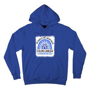 Rainbow In March We Wear Blue Colon Cancer Awareness Meaningful Gift Hoodie