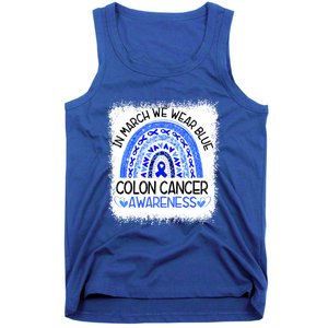 Rainbow In March We Wear Blue Colon Cancer Awareness Meaningful Gift Tank Top