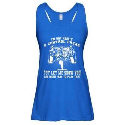 Retro I'm Not Really A Control Freak Video Game Player Gamer Funny Gift Ladies Essential Flowy Tank