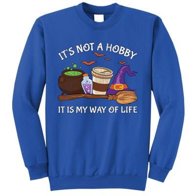 Retro ItS Not A Hobby It Is My Way Of Life Witch Halloween Gift Sweatshirt