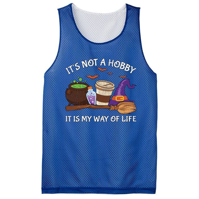 Retro ItS Not A Hobby It Is My Way Of Life Witch Halloween Gift Mesh Reversible Basketball Jersey Tank