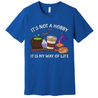 Retro ItS Not A Hobby It Is My Way Of Life Witch Halloween Gift Premium T-Shirt