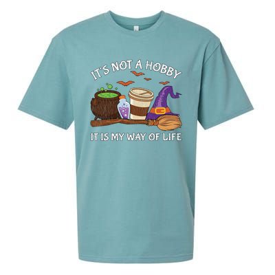 Retro ItS Not A Hobby It Is My Way Of Life Witch Halloween Gift Sueded Cloud Jersey T-Shirt