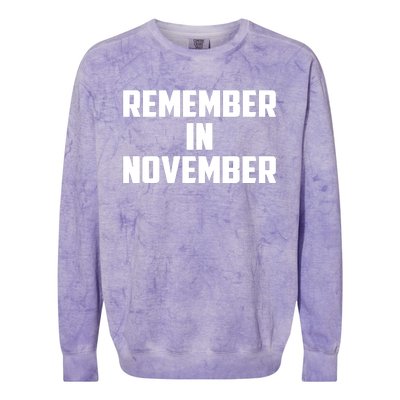 Remember In November Hurricane Helene Relief Efforts Colorblast Crewneck Sweatshirt