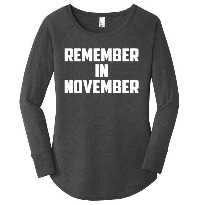 Remember In November Hurricane Helene Relief Efforts Women's Perfect Tri Tunic Long Sleeve Shirt