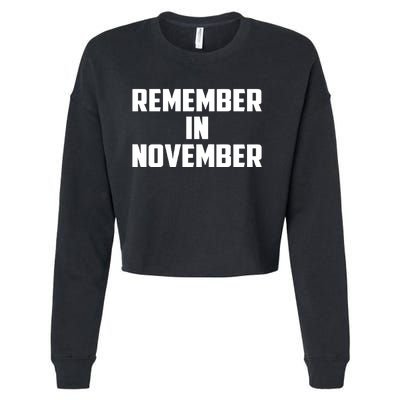 Remember In November Hurricane Helene Relief Efforts Cropped Pullover Crew