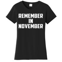 Remember In November Hurricane Helene Relief Efforts Women's T-Shirt