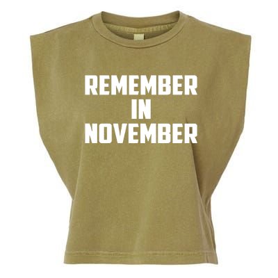 Remember In November Hurricane Helene Relief Efforts Garment-Dyed Women's Muscle Tee