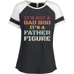 Retro Its Not A Dad Bod Its A Father Figure Fathers Day Gift Enza Ladies Jersey Colorblock Tee