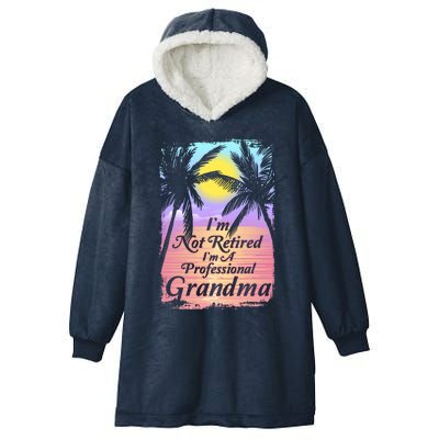 Retiret I´m Not Retired I´m A Professional Grandma Cool Gift Hooded Wearable Blanket