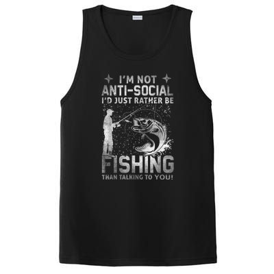 Really Im Not Antisocial Id Just Rather Be Fishing Gift PosiCharge Competitor Tank