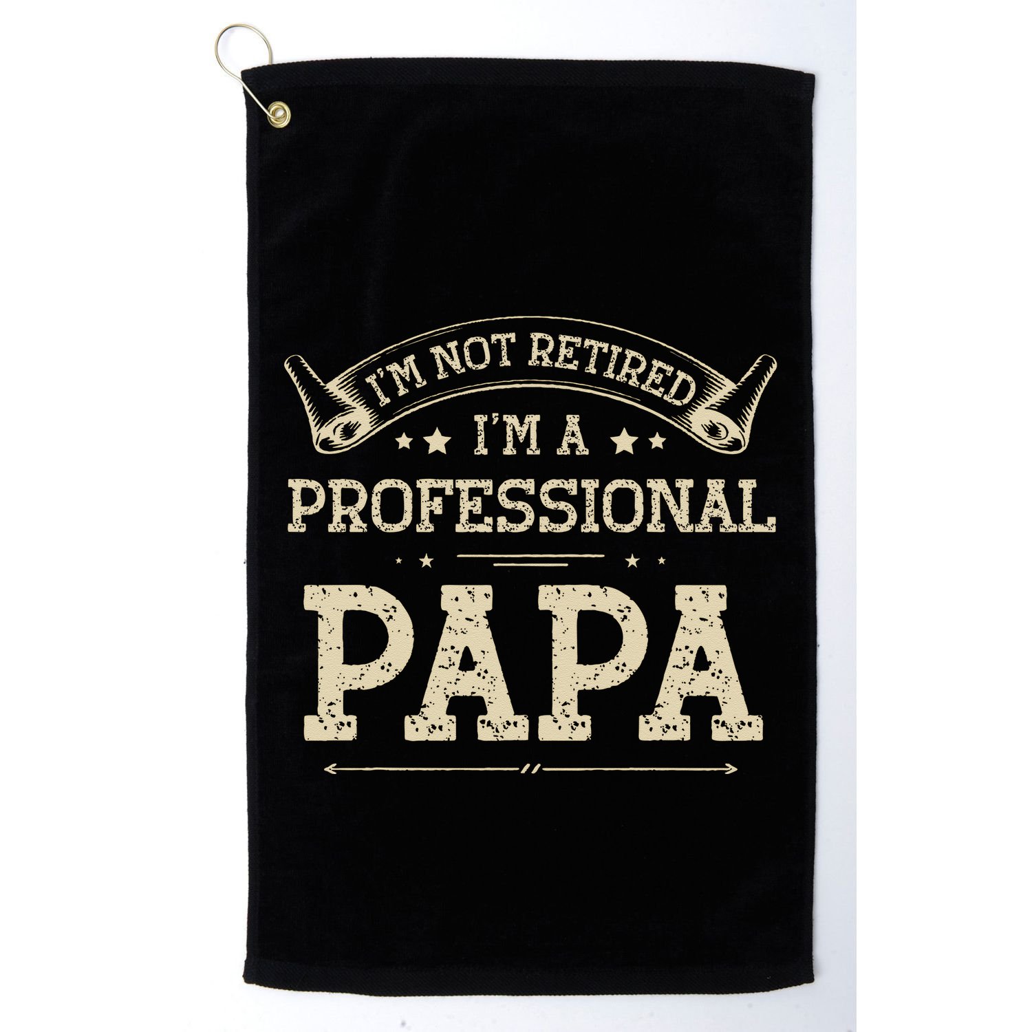 Retro Im Not Retired A Professional Papa Gift For Dad Golf Towel