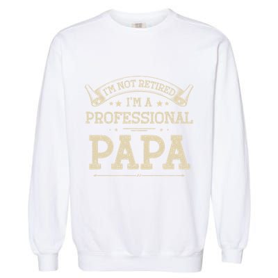 Retro Im Not Retired A Professional Papa Gift For Dad Garment-Dyed Sweatshirt