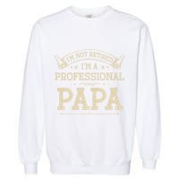 Retro Im Not Retired A Professional Papa Gift For Dad Garment-Dyed Sweatshirt