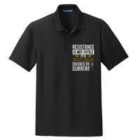 Resistance Is Not Futile Funny Electrician Dry Zone Grid Polo