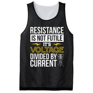 Resistance Is Not Futile Funny Electrician Mesh Reversible Basketball Jersey Tank