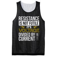 Resistance Is Not Futile Funny Electrician Mesh Reversible Basketball Jersey Tank