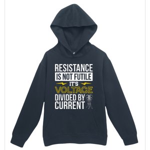 Resistance Is Not Futile Funny Electrician Urban Pullover Hoodie