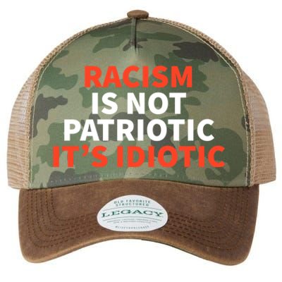 Racism Is Not Patriotic It’s Idiotic Social Justice Gift Legacy Tie Dye Trucker Hat