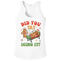 Retro Icu Nurse Christmas Gingerbread Did You Try Icing It Ladies PosiCharge Competitor Racerback Tank