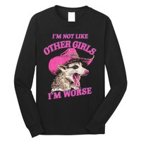 Retro IM Not Like Other IM Worse Racoon Long Sleeve Shirt