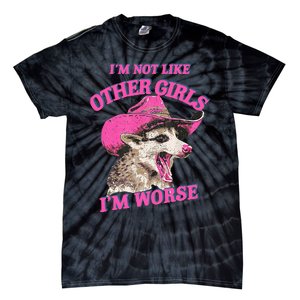 Retro IM Not Like Other IM Worse Racoon Tie-Dye T-Shirt