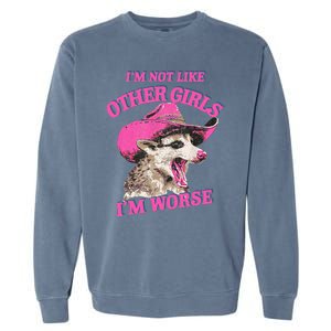 Retro IM Not Like Other IM Worse Racoon Garment-Dyed Sweatshirt