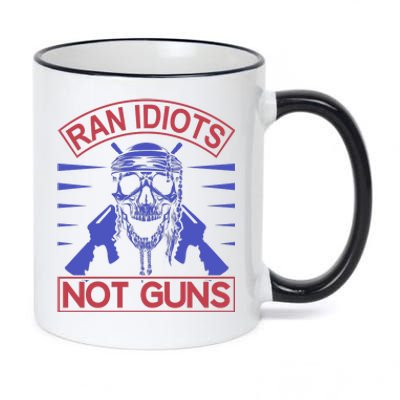 Rain Idiots Not Guns 11oz Black Color Changing Mug