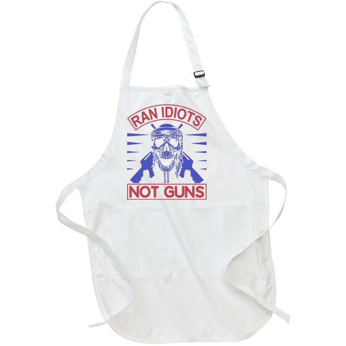 Rain Idiots Not Guns Full-Length Apron With Pockets