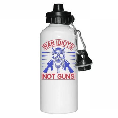 Rain Idiots Not Guns Aluminum Water Bottle 