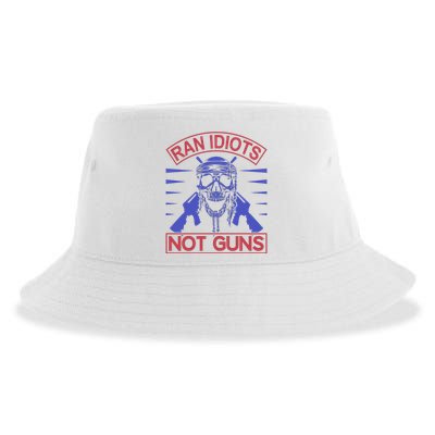 Rain Idiots Not Guns Sustainable Bucket Hat