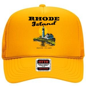 Rhode Island New England High Crown Mesh Back Trucker Hat