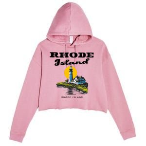 Rhode Island New England Crop Fleece Hoodie