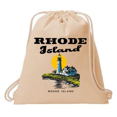 Rhode Island New England Drawstring Bag