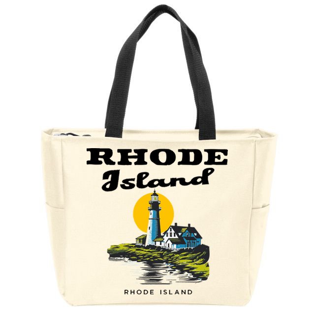 Rhode Island New England Zip Tote Bag