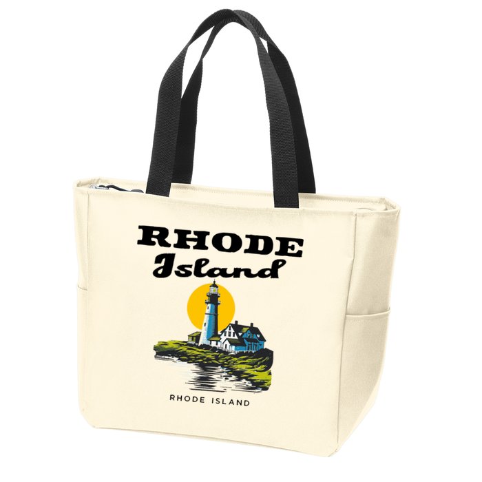 Rhode Island New England Zip Tote Bag