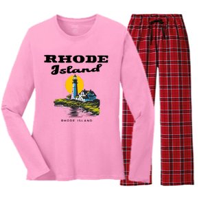 Rhode Island New England Women's Long Sleeve Flannel Pajama Set 