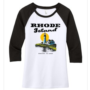 Rhode Island New England Women's Tri-Blend 3/4-Sleeve Raglan Shirt