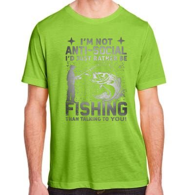 Really I'm Not Anti Social I'd Just Rather Be Fishing Adult ChromaSoft Performance T-Shirt