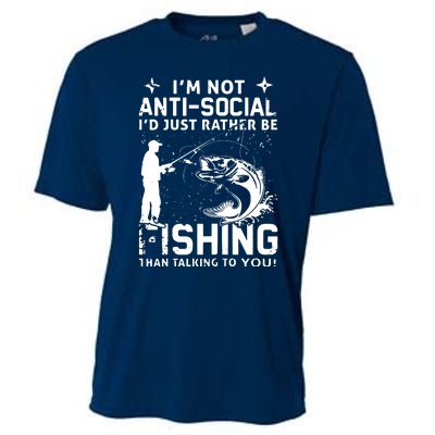 Really! I'm Not AntiSocial, I'd Just Rather Be Fishing Cooling Performance Crew T-Shirt