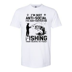 Really! I'm Not AntiSocial, I'd Just Rather Be Fishing Softstyle CVC T-Shirt