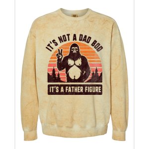 Retro ItS Not A Dad Bod ItS A Father Figure Funny Bigfoot Colorblast Crewneck Sweatshirt