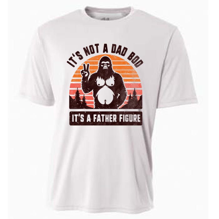 Retro ItS Not A Dad Bod ItS A Father Figure Funny Bigfoot Cooling Performance Crew T-Shirt