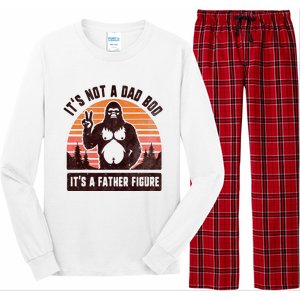 Retro ItS Not A Dad Bod ItS A Father Figure Funny Bigfoot Long Sleeve Pajama Set