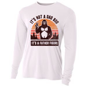 Retro ItS Not A Dad Bod ItS A Father Figure Funny Bigfoot Cooling Performance Long Sleeve Crew