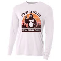 Retro ItS Not A Dad Bod ItS A Father Figure Funny Bigfoot Cooling Performance Long Sleeve Crew