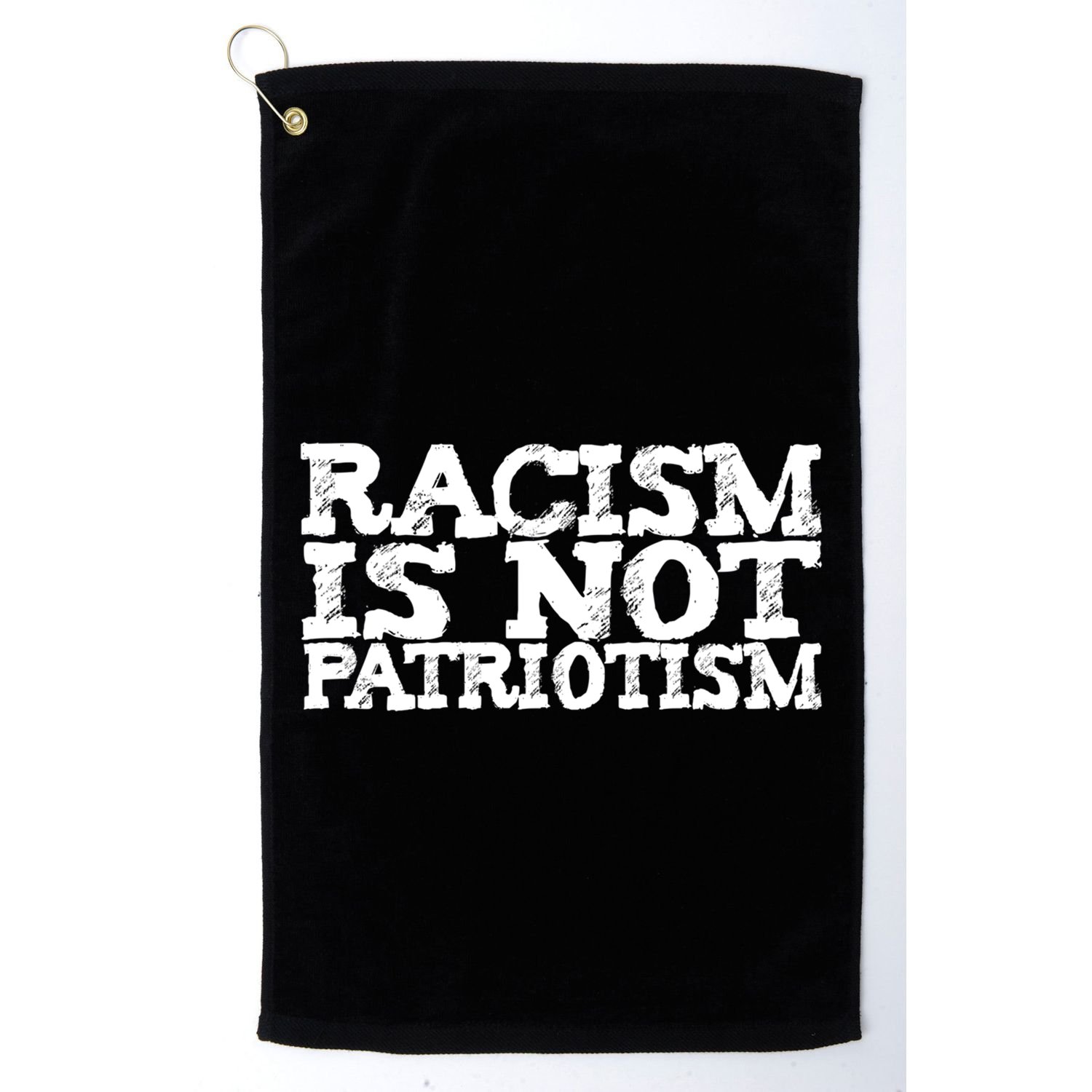 Racism Is Not Patriotism Usa Uk De Italy France Spain Japan Great Gift Golf Towel