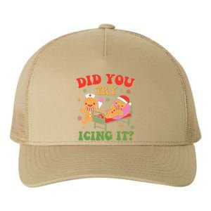 Retro Icu Nurse Christmas Gingerbread Did You Try Icing It Yupoong Adult 5-Panel Trucker Hat