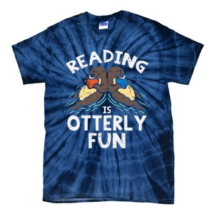 Reading Is Otterly Fun Otter Book Lover Librarian Bookworm Tie-Dye T-Shirt